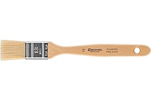 ‎ESCODA Escoda Clasico 2360 Oil & Acrylic Chungking White Bristle Paint Brush Mottler Flat Single Thickness; Size 12 by Escoda