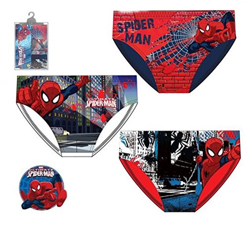 Pack de 5 slips diseño SPIDERMAN (Marvel) 5 diseños diferentes tallas 2/3, 4/5 y 6/8 años (100% algodon) (4/5 años)