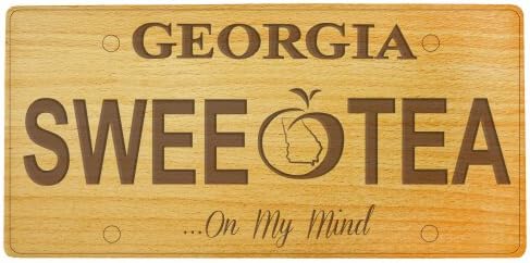 Talisman Designs 24GA Beechwood Georgia Vanity License Plate Cheese Board