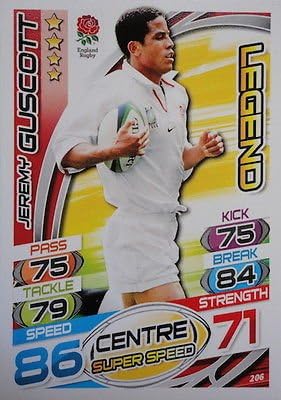 Rugby Attax Topps 2015 Jeremy Guscott Centre Legend Trading Card