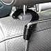 ECVISION Multi-Functional Portable Car Seat Back Laptop PC Tray Car Auto Seat Foldable Tablet Mount Tray iPad Stand Holder Desk Table Drink Food Cup Tray Car Steering Wheel Desk for Travel (Black)