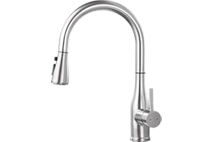 YUANNY Mitigeur Cuisine Robinet de Cuisine Douchette, Robinet Évier Cuisine Extractible avec 3 Jets, Rotatif à 360°, Mélangeur Robinet Monocommande Chaud et Froid Disponible, en Acier Inoxydable 304