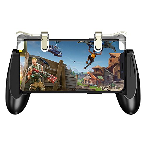 GameSir F2 Tecla de Disparo, Gatillo Grip para Juego Móvil con Joystick para Smartphone de 4.5 a 6.4 Pulgadas para Juegos como PUBG/Fortnite/Rules of Survival para Teléfono Android/iOS
