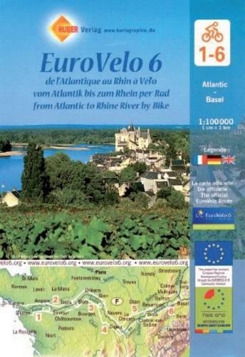 Eurovelo 6 de l'Atlantique au Rhin à vélo : 1/100 000 francais