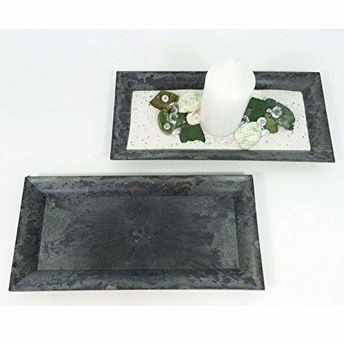 Dekoteller in Schiefer-Optik 36 x 17 cm - 2