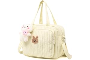 GSenhui Nappy Changing Bag for Prams With Insulated Pocket - Cute Mommy Diaper Tote for Weekend Travel and Baby Doll Changing