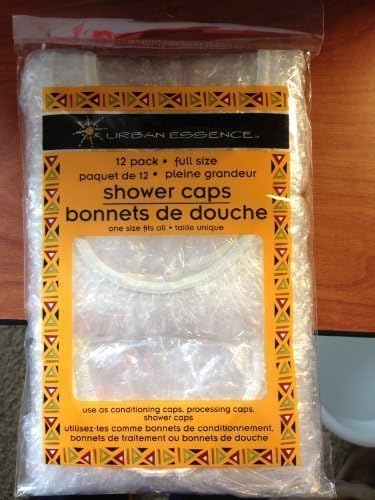 Set of 12 Clear Shower Caps Hair Deep Conditioning Caps Perm Processing Caps Hair Protection Styling Retouch Disposable and Lightweight Leave-in Conditioner; Also Used As Shoe Protection By Contractors, Plumbers, Electricians, Cable Repairmen and Carpenters; Use in Kitchen As Large Bowl Covers by urban essence