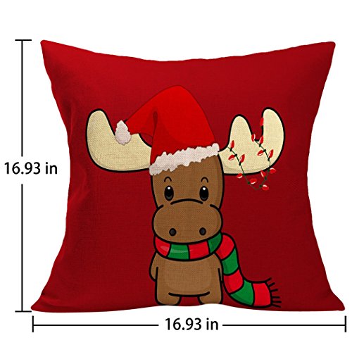Funpa Weihnachten Throw Pillowcase, 4 Stück Kissenbezug Dekorative Kissen für Weihnachten