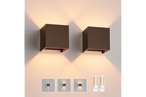Klighten 2 Pezzi LED Lampada da Parete Interno/Esterno Lampadina G9 con Sorgente Luminosa Sostituibile 3000K Bianco Caldo Angolo del Fascio Regolabile Applique Esterno Bronzo