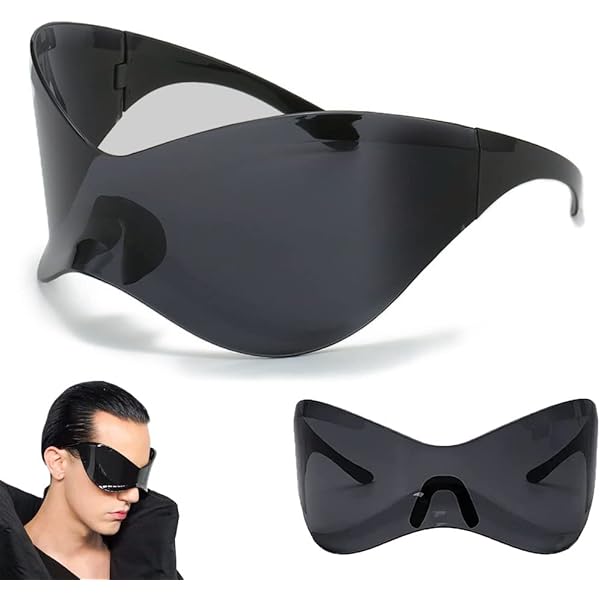 Lunettes Alien Argentées Avec Verres Miroirs - Accessoire Déguisement Futuriste Pour Carnaval, Festival Et Fête