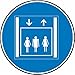 Produktbild 1572. Gebotsschild Personenaufzug Weich-PVC-Folie, selbstklebend, bedruckt Größe 20,00 cm