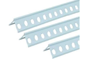 DE SANTIS Paraspigoli in plastica forati angoliere intonaco angolari Pvc bianco testa tonda edilizia uso interno ed esterno H 250 cm Made in Italy (10)