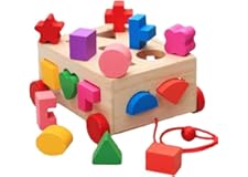 Intelligence Box for Shape Sorter Cognitive and Matching Wooden Building Blocks Baby Kids Children Eductional Toys