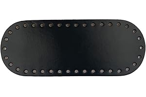 TRICOT CAFE' Tricot Cafè - Fondo Borsa 21X8 Liscio Nero- Fondo per Borse Ideale per Lavorare all' Uncinetto in Pelle ed Ecopelle Pensato per Creare Una Borsa a Uncinetto Artigianale