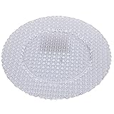  Bajoplato Bandeja de Cristal Plateado Pop para salón Iris - LOLAhome