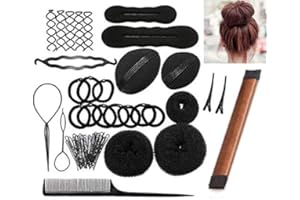 ‎DILARA Frisurenhilfe Set mit DEUTSCHER Anleitung - Einfache Frisuren für jeden zum Nachmachen! - Frisur Hilfe Set für lange Haare mit viel Zubehör (Braun)