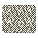 Produktbild Mouse Pads Brush Beige Doodle Abstract Hand Drawn Pattern on Brown Vintage Checkered Mouse Pad