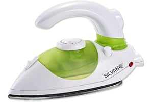 Plancha de Vapor de Viaje con Suela de Acero - Potencia de 731W a 871W - Incluye Regulador de Temperatura - Capacidad de Reserva de 12 ml - Incluye un Cable de 1,9 m - Silvano