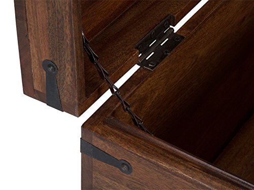 massivum Truhe Krelia 80x40x30 cm Akazie braun lackiert - 4