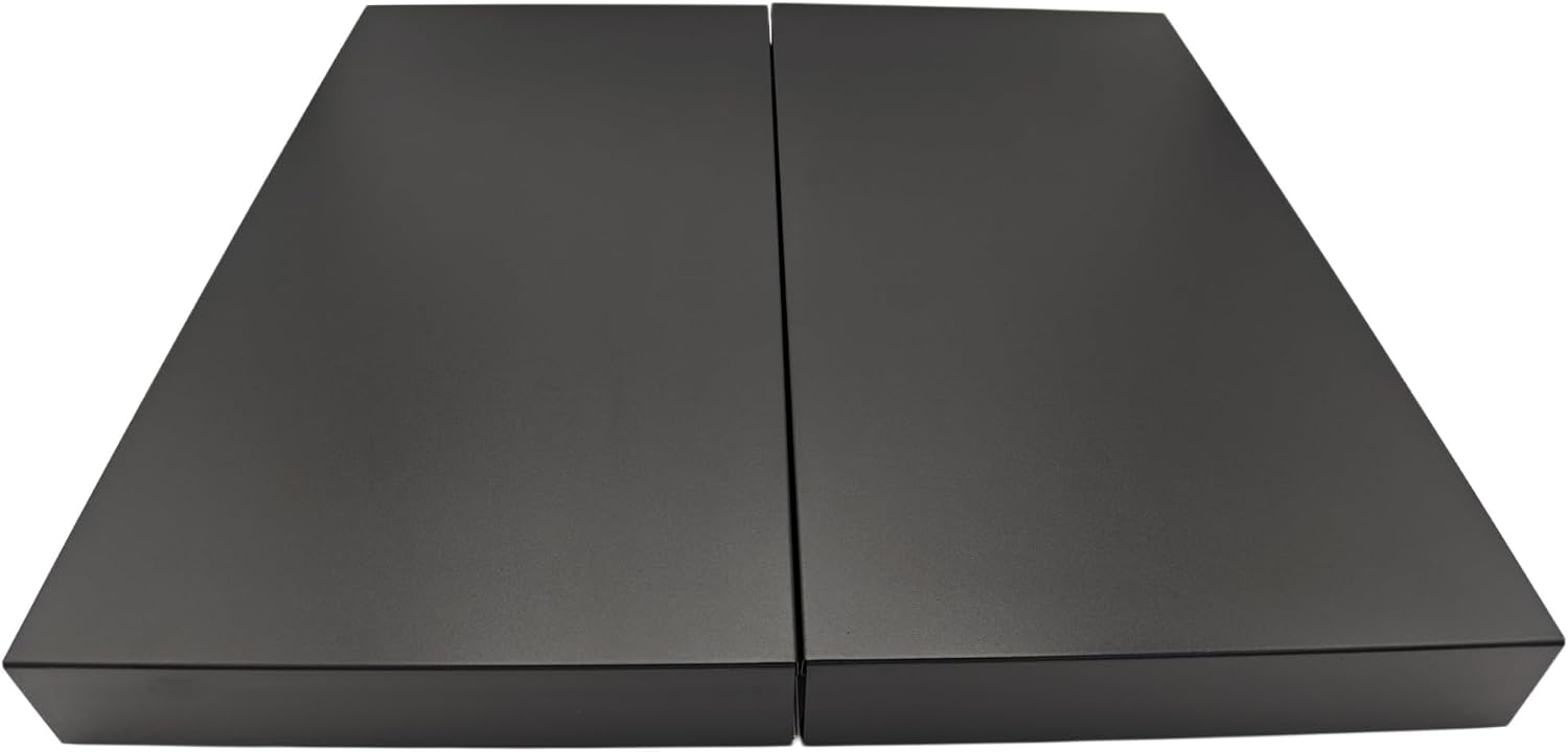 Cubre Vitroceramica Universal en Acero Inoxidable Negro para Gas, Vitrocerámica, Induccion- Juego de 2 piezas Cubre Encimera gas, Protector de Encimera, 57x60x6 cm