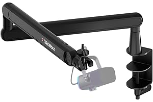 THRONMAX S7 TUNE Bras de Microphone à Profil Bas, Support de Micro à Rotation 360° pour Streaming, Podcast et Jeux, Compatible avec Blue Yeti, HyperX