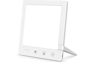 HUSGW Tageslichtlampe 10000 Lux, Lichttherapielampe Tageslicht, LED Sonnenlicht Daylight Lampe Tageslichtleuchte mit Stufenlosem Dimmer, UV-frei Vollspektrumlampe, Sonnenlicht Lampe