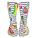 Produktbild hanbaozhou Hohe Socken Outdoor Sports Men Women High Socks Stocking Patch Badges Lips kiss Heart Star Ice Cream Lipstick Eye Shit Rainbow Over Stripes Cute Tile Length 19.7"(50cm)