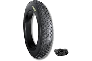 ECOVELO COPERTONE 20 X 4.0 + CAMERA PER FAT BIKE E-BIKE GOMMA 20'' TIRES PNEUMATICO TASSELLATO PER BICI ELETTRICA