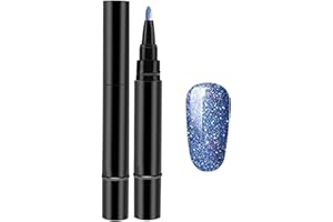 GENERISCH 3 in 1 Soak Available Nail Polish Pen, Nail Polish Pens for Nails, Nail Polish Gel Pen, Nail Design Pens, Pencil Nail Polish for Women and Girls, Creative Nail Art Design (B)