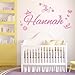 Personalised Name Girls Wall Art Sticker - Princess Cinderella Story