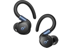 soundcore Sport X20 by Anker, True-Wireless Workout Earbuds, Rotatable and Extendable Ear Hooks, Noise Cancelling, Deep Bass, IP68 Waterproof, Sweatproof, Dustproof, 48H Play, Sport Earbuds
