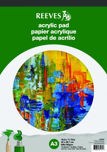 Reeves Acrylblock 15 Blatt Acrylpapier, 190g/m² - DIN A3