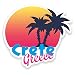 Produktbild DestinationVinyl 2 x 10cm/100mm Kreta Griechenland Vinyl Selbstklebende Sticker Aufkleber Laptop Reisen Gepäckwagen Cool Zeichen Spaß #9177