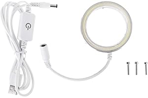 Buwei 60 LED Adjustable Ring Light for STEREO ZOOM Microscope Shadowless Lamp USB Plug