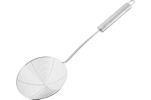 Fackelmann 40674 Écumoire avec poignée ovale 36 cm, Ecumoire araignée en inox, Acier Inoxydable, Argenté, 36x12x5,5cm