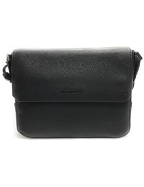 Trussardi Jeans , Herren Schultertasche schwarz schwarz