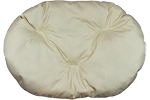 DAMIAN-WIKLINA Cojín para perros – Cojín para gatos – Tamaño ovalado 50 x 34 cm color crudo – Cama para perros – Cama para gatos – Colchón para perros o gatos – Lavable – Ideal para cestas de transporte o camas de