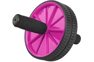 TNP Accessories Double Abdominal Exercise Roller Wheel with Knee Mat Foam Handles Sports Ab Wheel Roller Abdominal Exercise -Core Abs Trainer Cruncher For Strength-Training-Fitness-Workout-Home-Gym