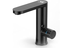 LNXGJJ Riscaldatore Istantaneo Acqua Calda 220V 3200W Rubinetto Elettrico Istantaneo ABS Nero Rubinetto Elettrico Acqua Calda Istantaneo con LED Display Digitale, per Cucina o Bagno