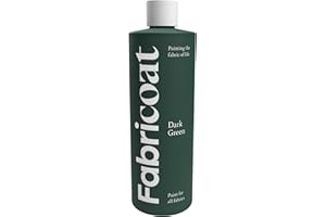 Pintura para telas Fabricoat - Restaura o cambia el color de cualquier tela - Pinta directamente sobre la tela - Transforma cualquier cosa - Sofás, pantallas de lámparas (500 ml, verde oscuro)