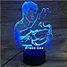 Produktbild Bruce Lee Kungfu Star Beleuchtung 3D Lampe LED Nachtlicht 7 Farben ändern mit USB-Kabel Kinder Geschenke