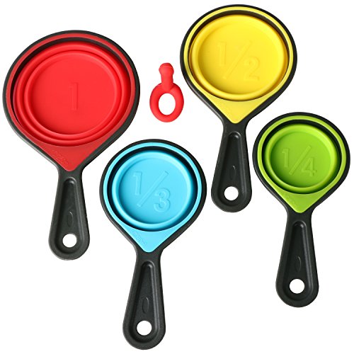 TRIXES 4 Faltbare Messlöfflel aus Silikon - 5