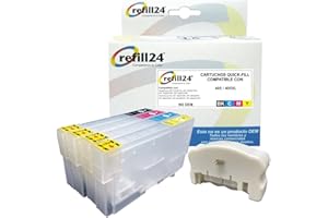 refill24 Cartucce ricaricabili compatibili per 405/405XL nero e colore con reset,