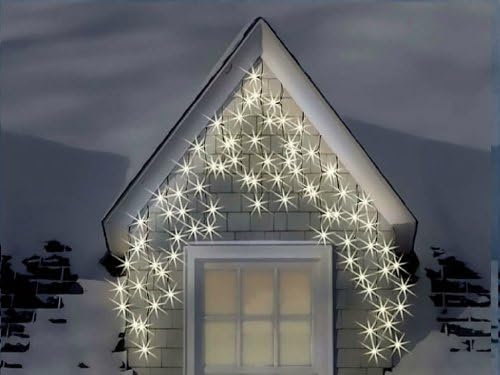 240 Light Christmas White Icicle LED Chaser Lights Decoration