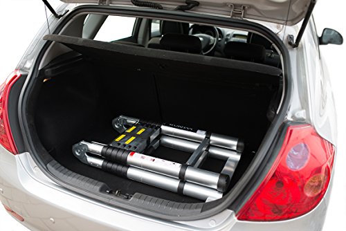 WORHAN® 5m TELESKOPLEITER 2 in 1 ANLEGELEITER KLAPPLEITER ALU TELESKOP LEITER MULTIFUNKTTIONS LEITER 500cm K5 (……5m C-Line) - 9