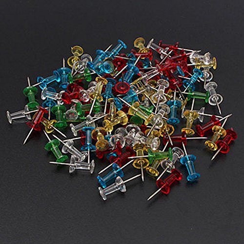 100 pcs Push Pin Color para Board Mapa Aviso Dibujo Corcho Decor reviews 100 pcs Push Pin Color para Board Mapa Aviso Dibujo Corcho Decor