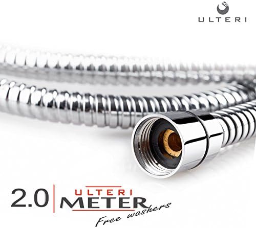 KAV Hel Shower Hose 2.0m (79 inch) for Hand Held Showerhead, Silver