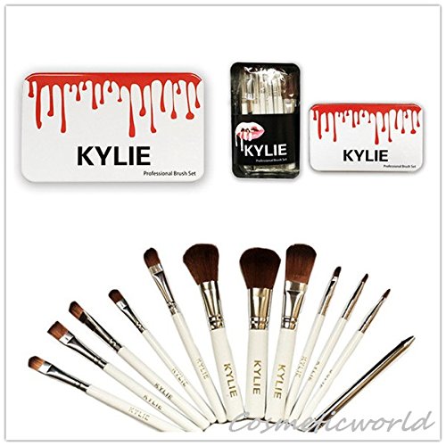 Kylie Makeup Brush Set Professional Face Eye Shadow Eyeliner Foundation Blush Lip Makeup Brushes Powder Liquid Cream Cosmetics Blending Brush Tool Set Of 12 White Buy Online In Burkina Faso At Burkinafaso Desertcart Com