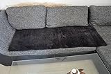 Sessel/Couchauflage/Bettvorlage echte Lammfell Schaffell-Platte 150cmx60cm (Schiefer) - 4
