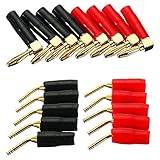 Nombre: Banana plug SODIAL 2-Tipo 2mm / 4mm Codo Oro Enchufe De Banana Audio Altavoz Cable Alfiler Conector De Cable 2mm 2mm